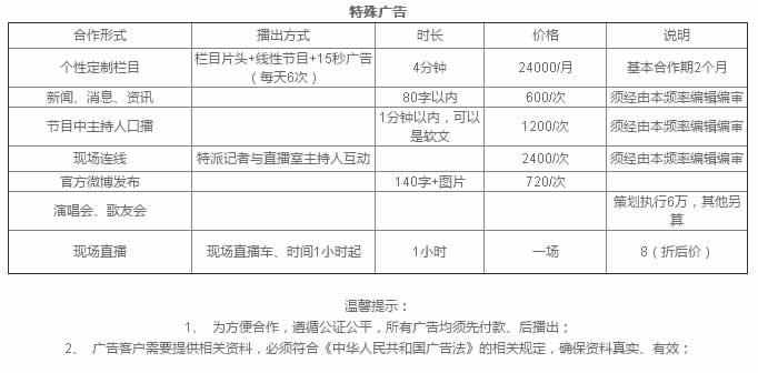 2019绍兴音乐广播广告价格