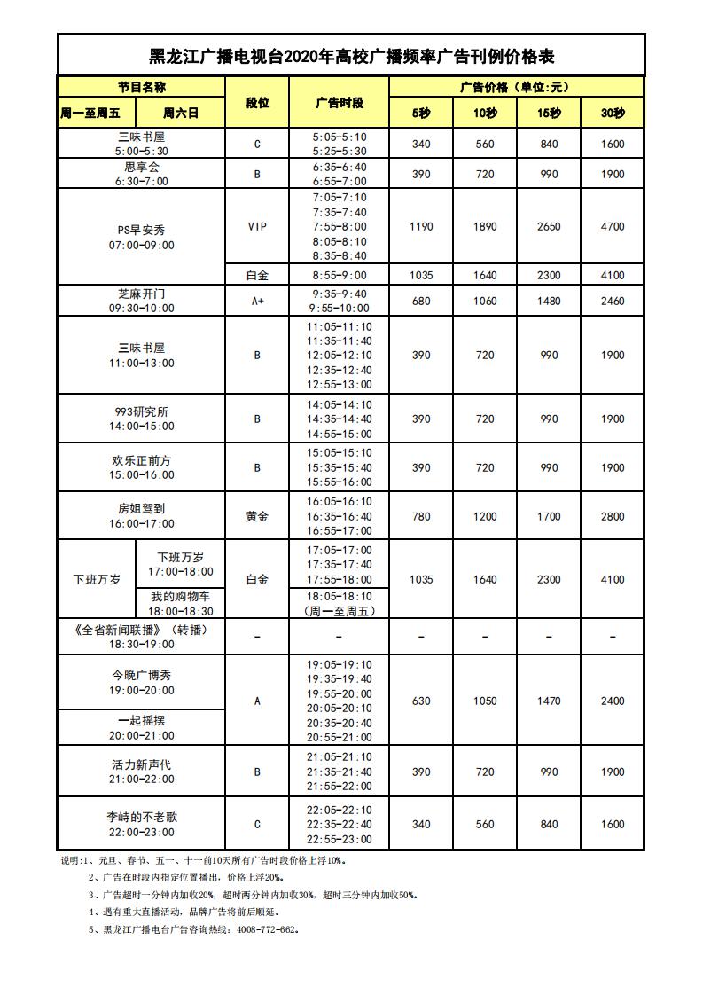 FM99.3黑龙江高校广播刊例