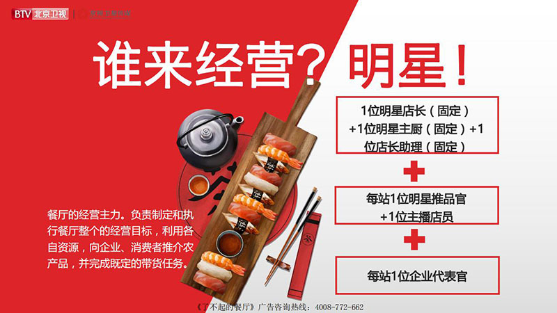 《了不起的餐厅》北京卫视2020年广告招商方案