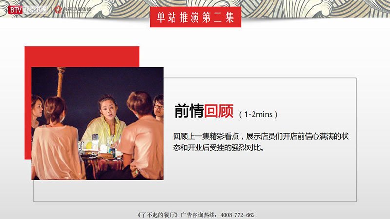 《了不起的餐厅》北京卫视2020年广告招商方案