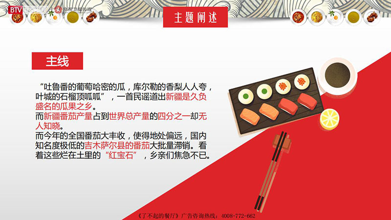 《了不起的餐厅》北京卫视2020年广告招商方案