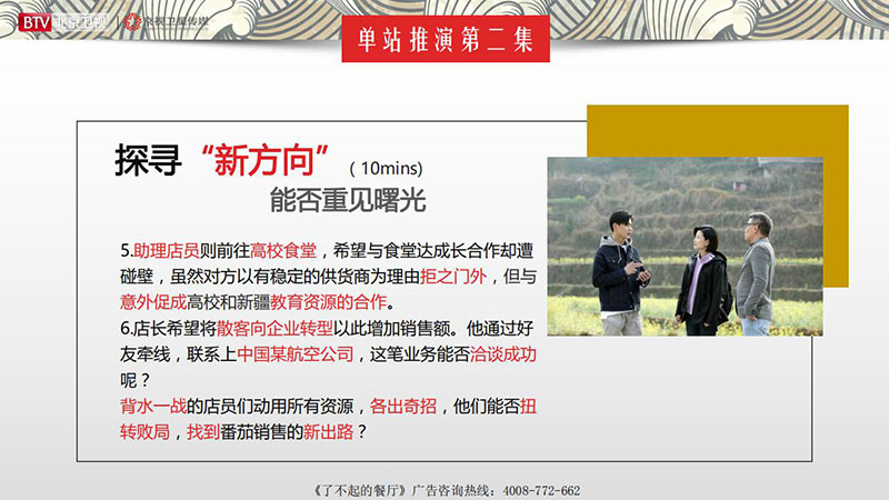 《了不起的餐厅》北京卫视2020年广告招商方案