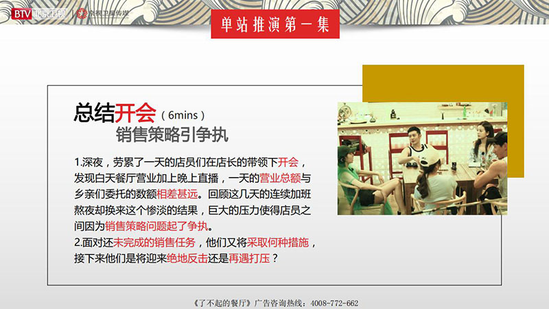 《了不起的餐厅》北京卫视2020年广告招商方案