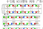 上海地铁10号线内包车广告尺寸示意图