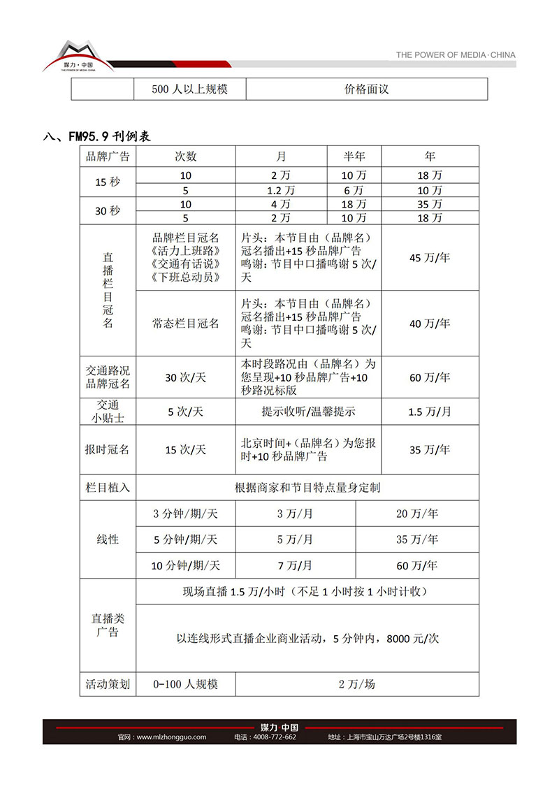 2018年安康人民广播电台广告价格表