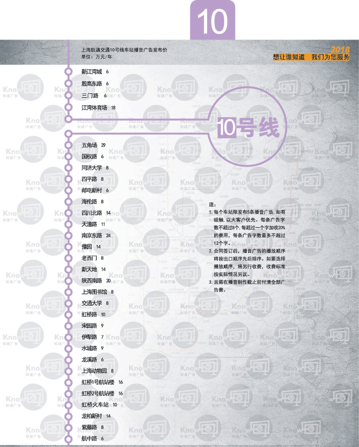 2018年上海地铁语音报站广告价格（10号线）.png